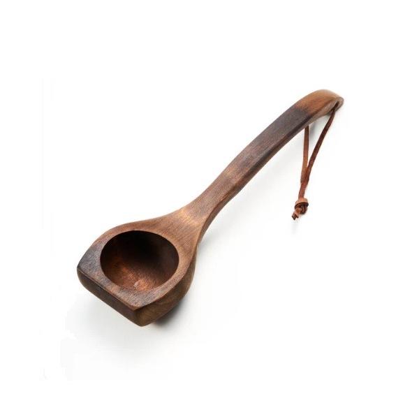 IESAUNA サウナラドル タール(エストニア) 柄の長さ37cm、くぼみ直径7cm 1個