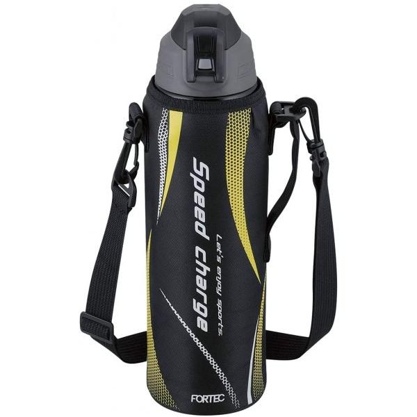 他サイト： 和平フレイズ FORTEC ワンタッチ栓 ダイレクトボトル ブラック 幅12×奥行11×高さ34cm RH-1560 1本の商品画像