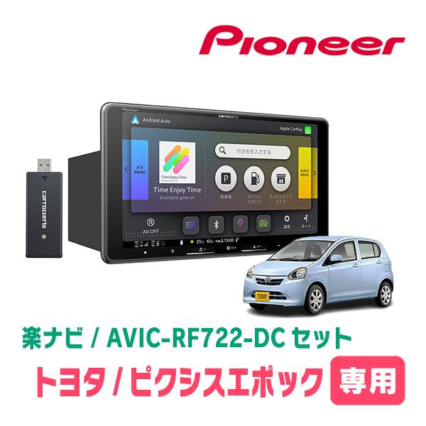 楽ナビ ピクシスエポック(LA300・H24/5〜H29/5)専用 AVIC-RF722-DC +