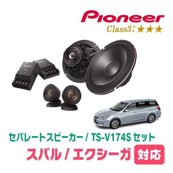 エクシーガ(H20/6〜H27/3)用　スピーカー・バッフルセット　PIONEER / TS-V174S + UD-K535　(フロント推奨)
