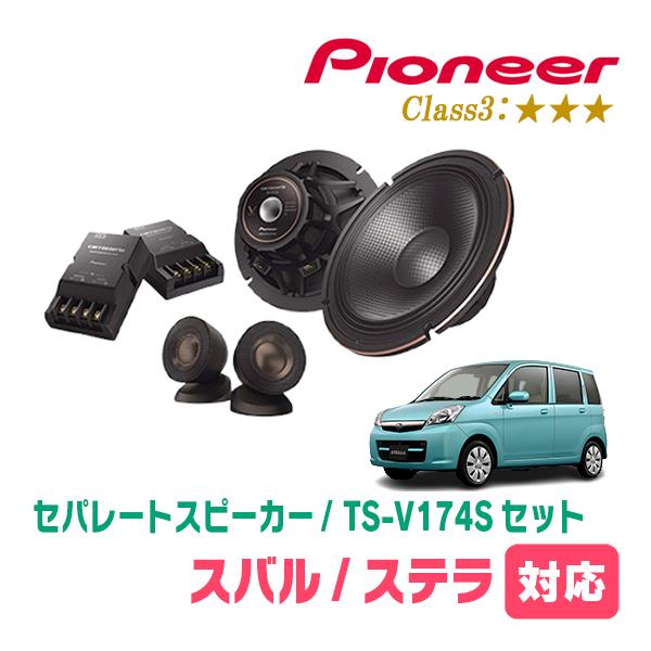 ステラ(RN・H18/6〜H23/5)用　スピーカー・バッフルセット　PIONEER / TS-V174S + UD-K535　(フロント推奨)