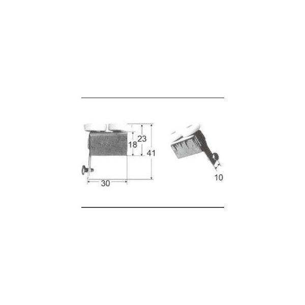 LIXIL/TOSTEM ドア引戸(引き戸)用部品 戸車 浴室中折れドア：ガイドローラー(A型)AZWS603 リクシル トステム