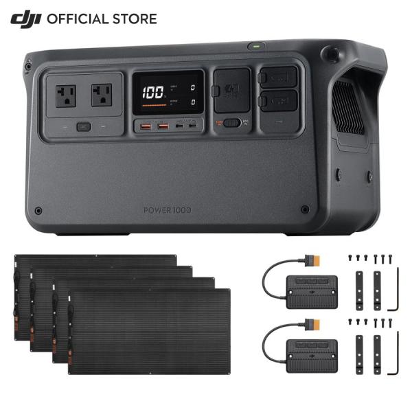 DJI DJI Power 1000 ポータブル電源+ 200Wフレキシブルソーラーパネル4