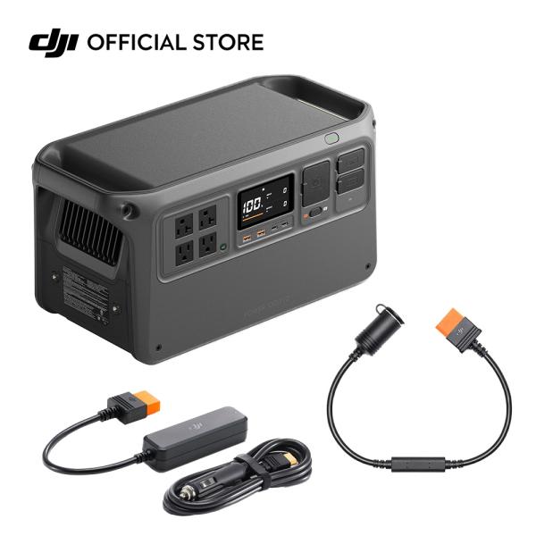 DJI Power 1000 V2車内充電コンボ ポータブル電源 発電機 非常電源 大容量 バッテリー 蓄電池 リン酸鉄リチウム ソーラーパネル アウトドア 防災