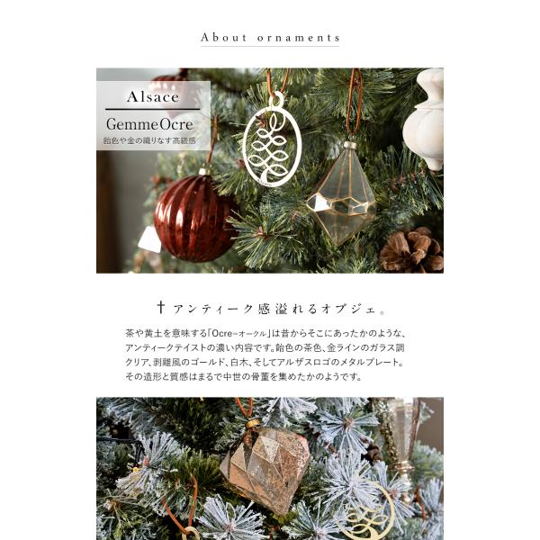 �y���� Alsace(R) ���K�i�z �N���X�}�X�c���[ �I�[�i�����g�Z�b�g �P�i 2026ver. �O���[�X�E�I�[�i�����g Gemme Ocre(�W�F���E�I�[�N������) 40p ���P�i �A ���i�摜3