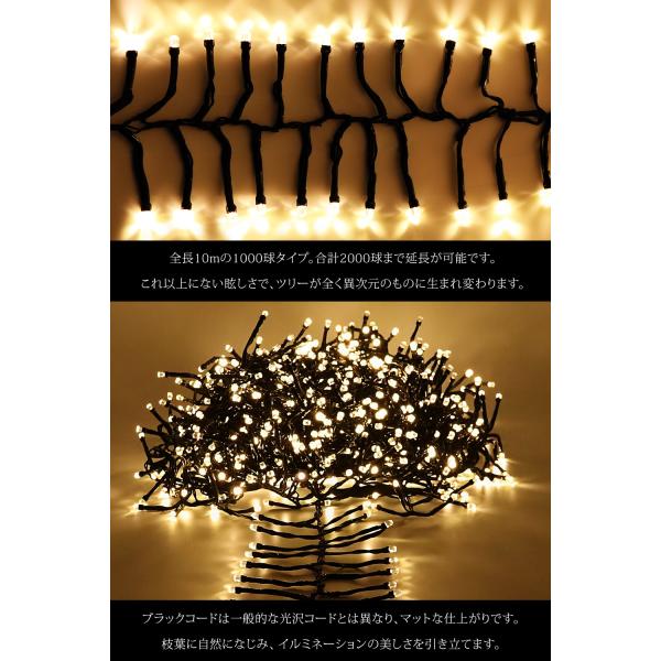 �y���� Alsace(R) ���K�i�z 1000�� LED �C���~�l�[�V���� Mille Grana �~���E�O���i AC�R���Z���g�� 150cm 180cm �� 10�� �^�C�}�[ON/OFF ���� ���O �A ���i�摜2