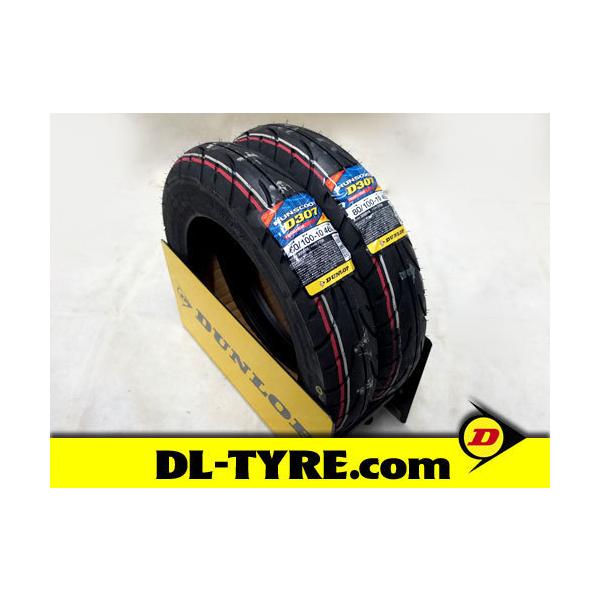 てんパパDL D307 80/100-10  2本セットL型バルブ2個付 dl-tyre_auc-d307-027