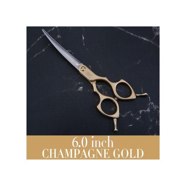 フェニスプロフェッショナルカラフルな6 5インチ湾曲グルーミングはさみペットシザー犬用猫 6 0 期間限定送料無料 Champagne
