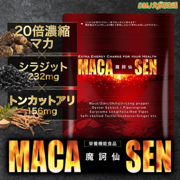 【公式】マカセン DMJえがお生活 男性 マカ 20倍濃縮 サプリ 120000mg マカ 亜鉛 サプリ シラジット トンカットアリサプリ バイオペリン ピペリン ヒハツ
