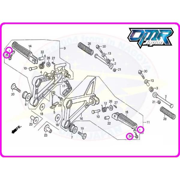 【新品】 ボルト＆カラー (バンクセンサー/ステップ) MC16(前期) NSR250R