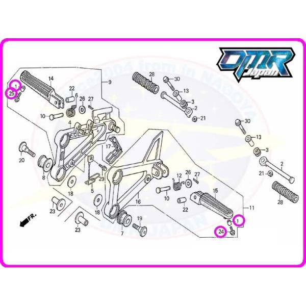 【新品】 ボルト＆カラー (バンクセンサー/ステップ) MC16(後期) NSR250R