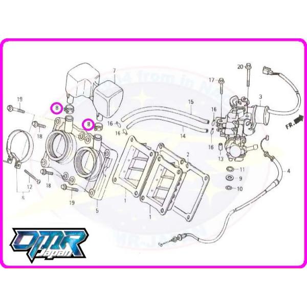 【新品】 クランプ (インテークチャンバー) NSR250R MC16 MC18 MC21 43514-445-771