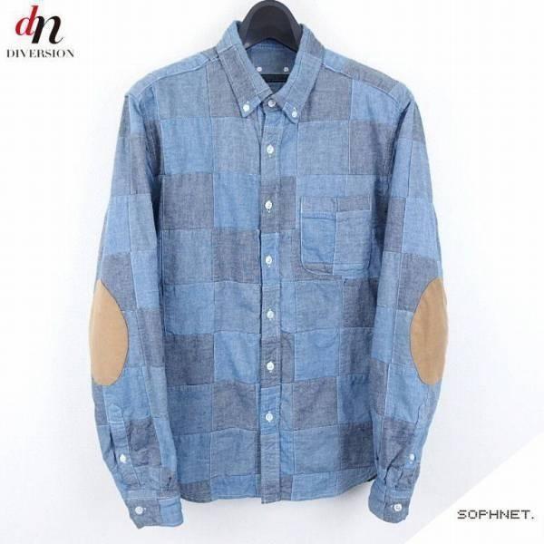 SOPHNET.ソフネットパッチワークシャツエルボーパッチ