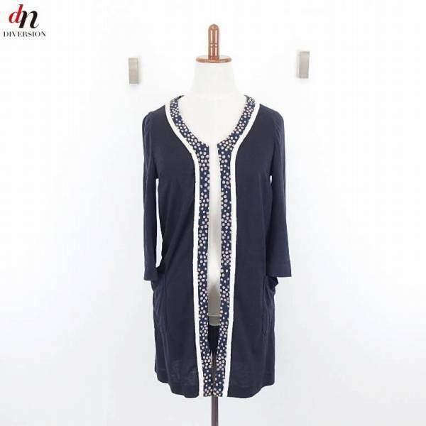 MAUVAISES HERBES モヴェズエルヴ ロングカーディガン NAVY  