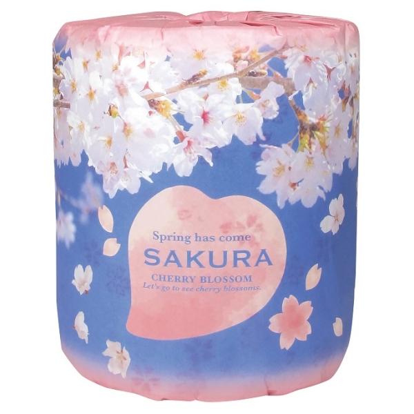 ●ロールカラー：桜柄プリント●規格：114mm×30m、2枚重ね●紙包み●材質：再生紙100％●JAN：4976956117054　/アウトドア/キャンプ/クール/行楽/さくら/サマー/シーズン/新生活/爽快/熱中症対策/花火/花見/春夏/...