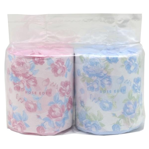 ●ロールカラー：バラ柄プリント●ポリ袋入●規格：107mm×27.5m/個、2枚重ね●材質：再生紙/衛生/おもしろ/サニタリー/消耗品/ティッシュ/ティッシュペーパー/トイレットペーパー/トイレットロール/BOXティッシュ/挨拶/ありがとう...