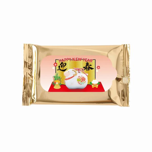 干支ゴールドウェットティッシュ10枚入 未　/開運/迎春/新春/新年/来福/景品/粗品/ノベルティ/　★ロット割れ不可　500個単位でご注文願います