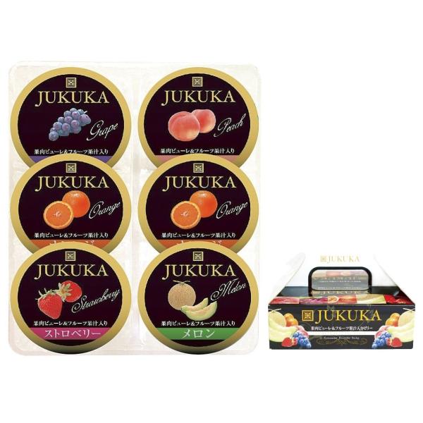 熟果ゼリーギフト6個 JK-6　/挨拶/お返し/お菓子/食品ギフト/歳暮/中元/景品/贈答/粗品/販促品　★ロット割れ不可　20個単位でご注文願います