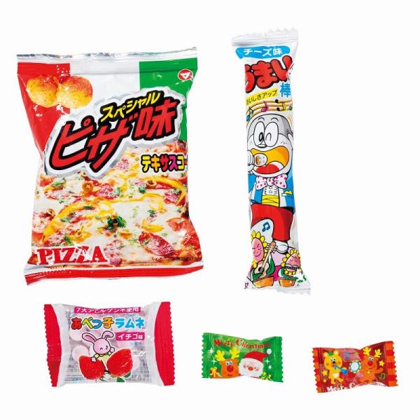 クリスマスお菓子ボックス5点　/おばけ/仮装/パーティ/ハロウィン/ノベルティ　★ロット割れ不可　108個単位でご注文願います