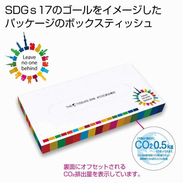 ザ・ティッシュ30Ｗ ＃CO2排出権付　/景品/消耗品/粗品/日用品/プレゼント/まとめ買い　★ロット割れ不可　200個単位でご注文願います