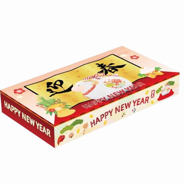 迎春干支BOXティッシュ40W　/開運/迎春/新春/新年/来福/景品/粗品/ノベルティ/プレゼント　★200個セット