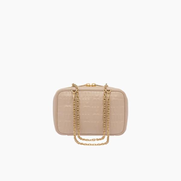 ミュウミュウ MIU MIU エンボスロゴレザー トップハンドルバッグ ミュウミュウ MIU MIU エンボスロゴレザー トップハンドルバッグ
