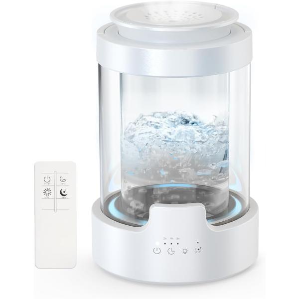 加湿器 スチーム式【 加熱式・100℃高温除菌】3L大容量 最大600ml/h パワフル加湿 上から給水 リモコン付き LEDライト 切タイマー搭載