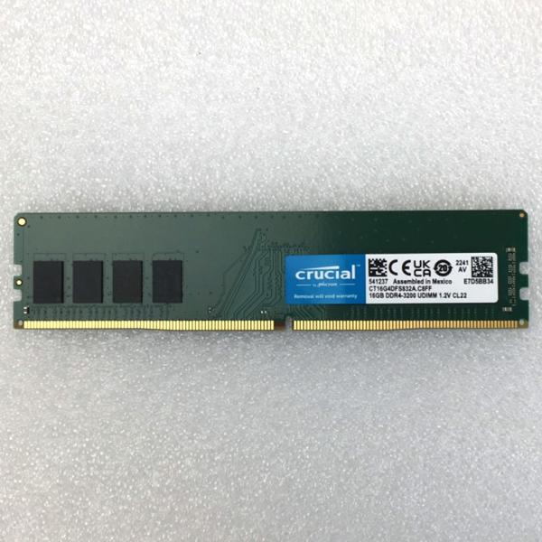 【新品】Crucial (CT16G4DFS832A_bulk) 288pin DDR4-3200 16GB x1 バルク品 [デスクトップPC用 /PC4-25600 ]