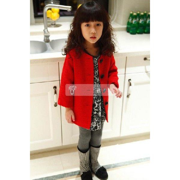子供服 当店人気ランキングno 1 赤 白 コート バラボタン かわいい 厚手 大人っぽい 女の子 子供服 90 100 110 1 130 140 Buyee Servicio De Proxy Japones Buyee Compra En Japon