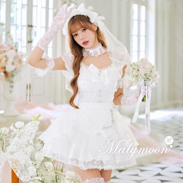 [正規品]【あすつく】コスプレ ブライダル アニマル キャット ネコ耳 白 malymoon マリームーン 【CS26049】
