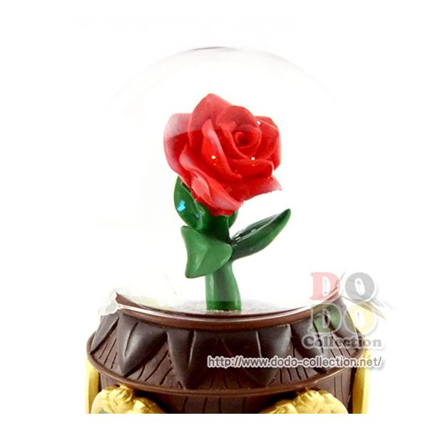 おしゃれ 美女と野獣 バラの花 スノーグローブ オルゴール付き お土産 アメリカディズニーパーク限定 グッズ