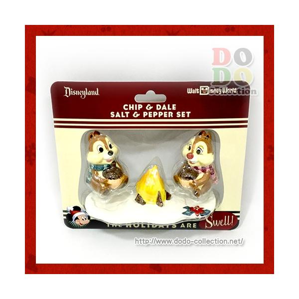 チップ デール クリスマス ソルトペッパー フィギュアリンセット アメリカディズニーパーク 限定 グッズ お土産