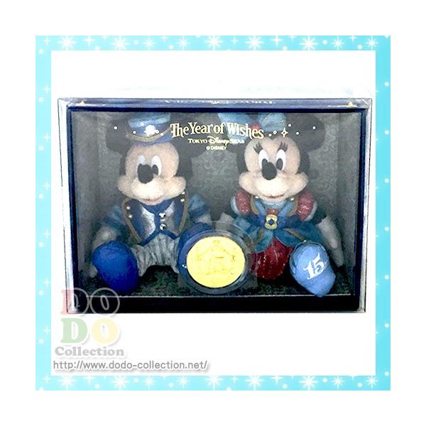 ザ イヤー オブ ウィッシュ ミッキー ミニー コレクションドールセット メダル付き 東京ディズニーシー15周年