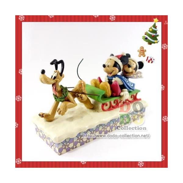 ミッキー ミニー ソリに乗る フィギュアリン ジム ショーア ディズニー クリスマス アメリカディズニーパーク 限定 グッズ お土産
