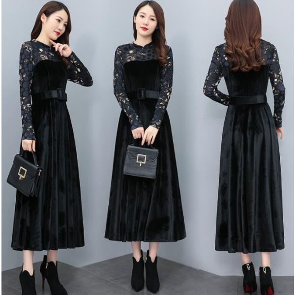 パーティードレス20代30代40代50代結婚式服装ワンピース大きいサイズ袖ありロングワンピース膝丈お呼ばれドレス服女性二次会親族 dodonuts-shop_yyt629-ry180