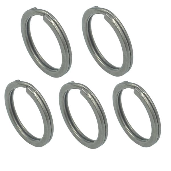 キーリング チタン製 キーホルダー チタン リング 2重リング 30mm 5個セット 軽量 軽い 強い 錆びない