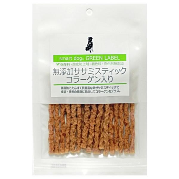 他サイト： アニマライフペットケア スマートドッグ グリーンラベル 無添加ササミスティック コラーゲン入り 40gの商品画像