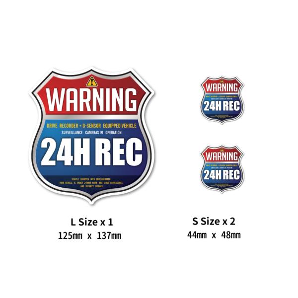 インターステートプレートデザイン：WANING 24H REC ステッカー3枚セット