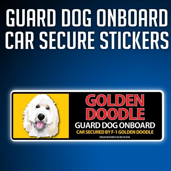 スーパーリアルイラストレーションオンボードステッカーです。犬種のリアルなイラストと目立つ大きな犬種名ガードドッグが乗ってて車を守ります＜耐光・耐水＞顔料インクを使用してるので外での使用も問題ありません。表面はラミネート加工もしていますので水...