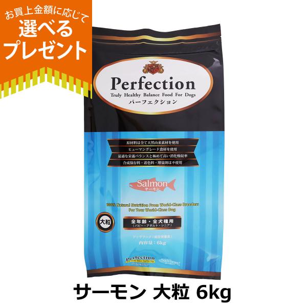 [2026年10月1日価格改定](選べるプレゼント付き)パーフェクション ドッグフード サーモン 大粒 6kg 犬 ドック グルテンフリー 全年齢 Perfection
