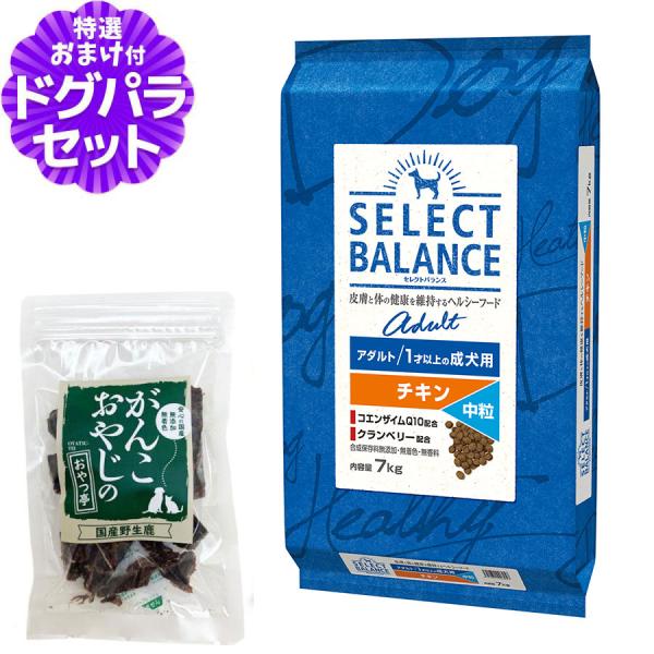 セレクトバランス アダルト チキン 中粒 7kg＋国産鹿肉ジャーキー20g