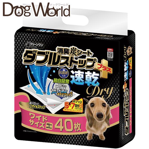 シーズイシハラ 消臭炭シート ダブルストップ 速乾ドライ プラス ワイド 40枚 ※お一人様2個まで