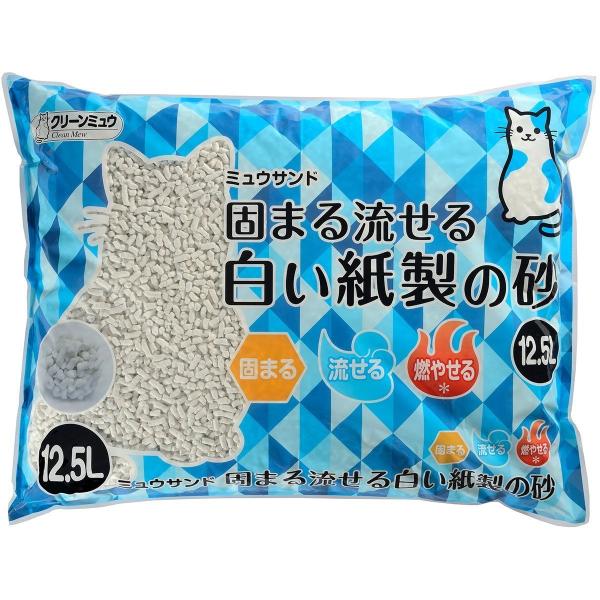 【ご確認ください】こちらの商品は4個入りのセット販売になります。他の商品と同梱できませんのでご注意ください。固まる、流せる、燃やせるタイプの紙製猫砂です。■内容量：12.5L×4■用途：猫の室内トイレ砂■原材料：再生パルプ、吸水性ポリマー、...