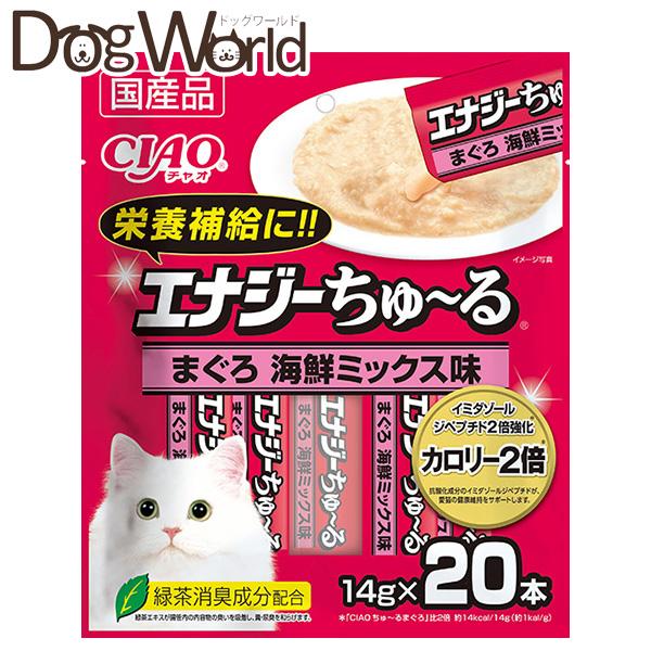 いなば CIAO エナジーちゅ〜る まぐろ海鮮ミックス味 20本 : ドッグ
