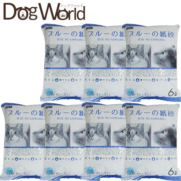 ペットプロ ブルーの紙砂 6L×7 ［ケース販売］［同梱不可］［送料無料］