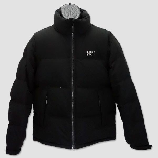 90s Schott ダウンジャケット 黒 中古・古着通販】Schott (ショット) 90s フルデコレザーダウン