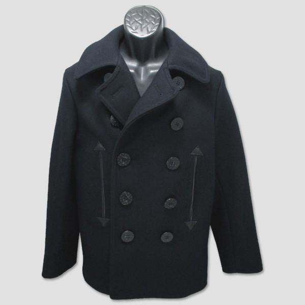 BUZZ RICKSON'S@William Gibson ubNEs[R[g@gWILLIAM GIBSON BLACK PEA COAT" BR12394