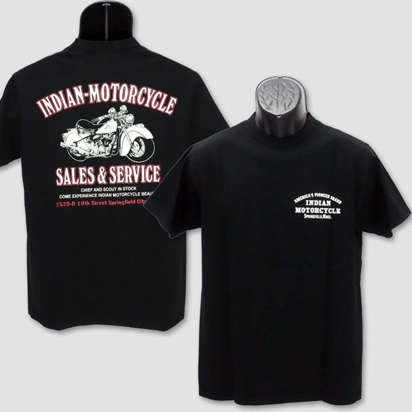 Indian Motocycle Tシャツ CHIEF 刺繍 黒 M INDIAN MOTOCYCLE（インディアンモトサイクル） インディアン