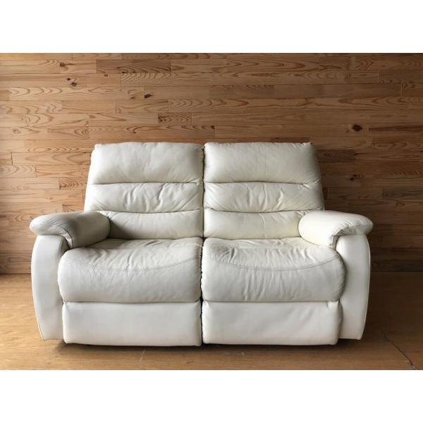 中古】◎ニトリ/NITORI/電動リクライニングソファ/ビリーバー2/本革