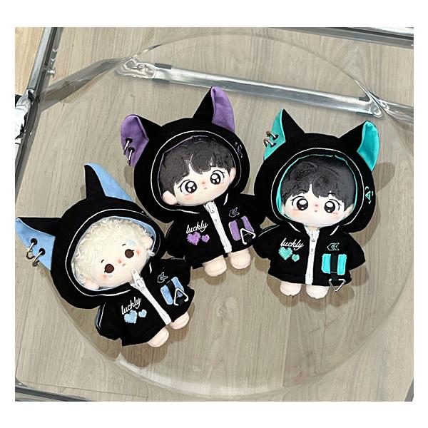 猫耳フード付き水色ぬいぐるみ Amazon.co.jp: ぬいぐるみ服20cm 着せ替えぬい服 着ぐるみ 水色